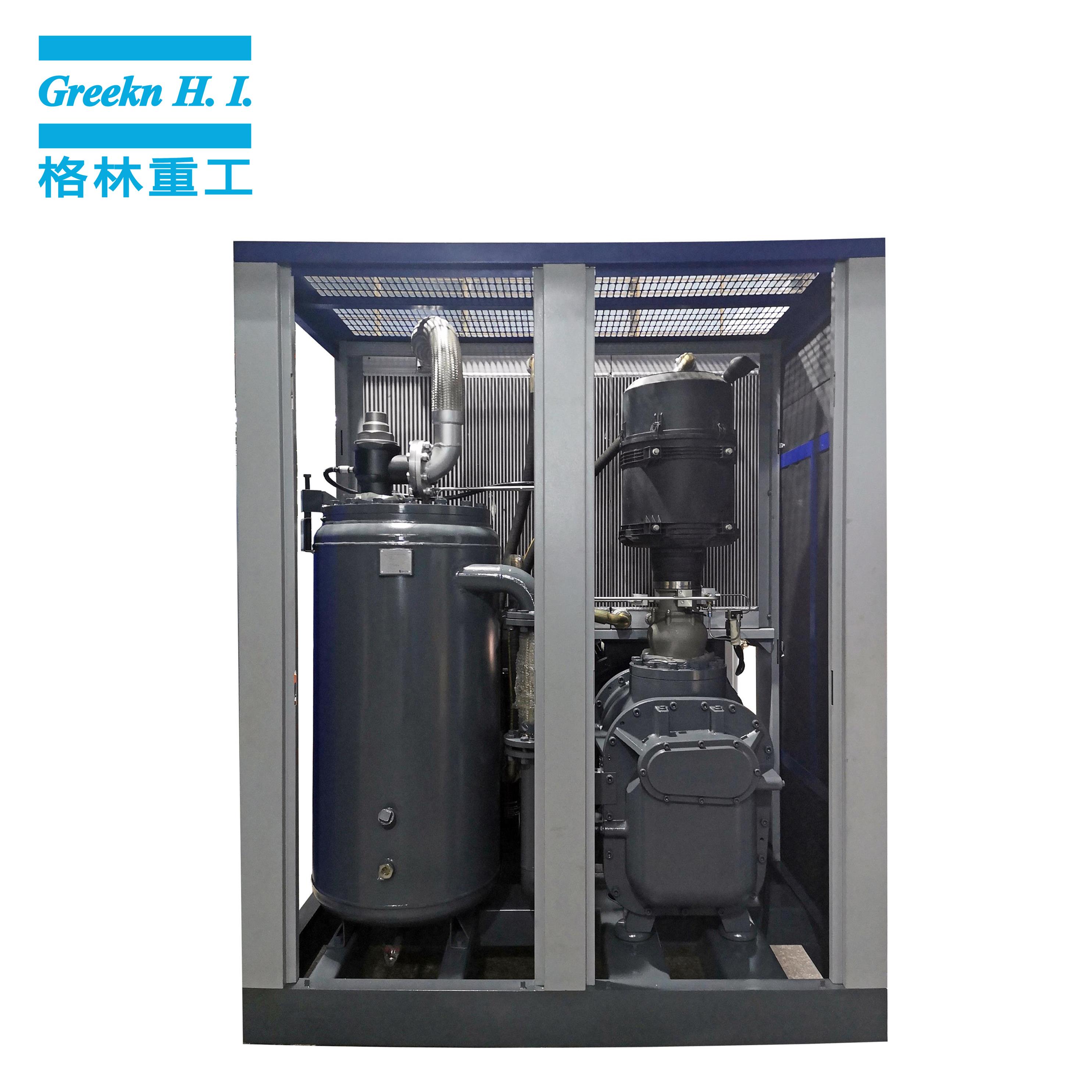 Greek Compressor GA132+VSD double stage rotary screw air compressor